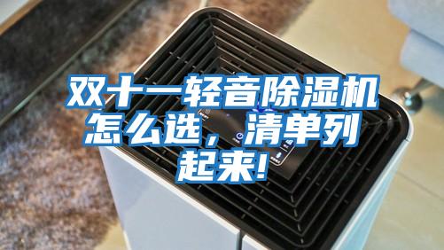 雙十一輕音除濕機(jī)怎么選，清單列起來!