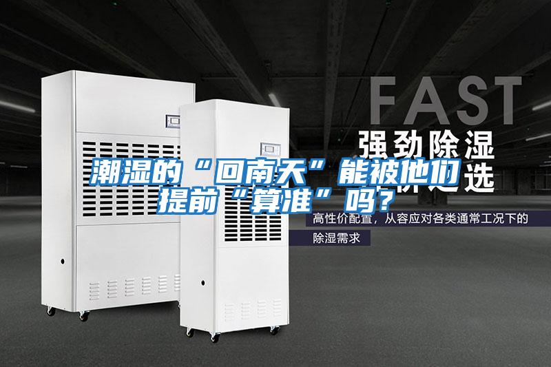 潮濕的“回南天”能被他們提前“算準”嗎？