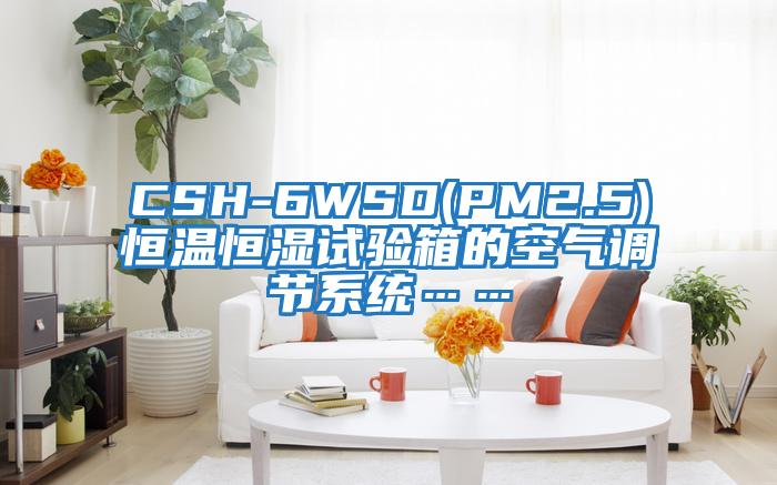 CSH-6WSD(PM2.5)恒溫恒濕試驗箱的空氣調節(jié)系統(tǒng)……