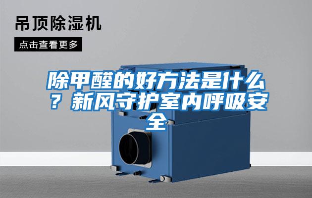 除甲醛的好方法是什么?新風守護室內(nèi)呼吸安全