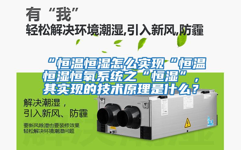 “恒溫恒濕怎么實現(xiàn)“恒溫恒濕恒氧系統(tǒng)之“恒濕”，其實現(xiàn)的技術(shù)原理是什么？