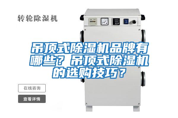 吊頂式除濕機品牌有哪些？吊頂式除濕機的選購技巧？