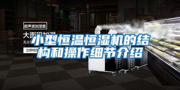 小型恒溫恒濕機的結(jié)構(gòu)和操作細(xì)節(jié)介紹