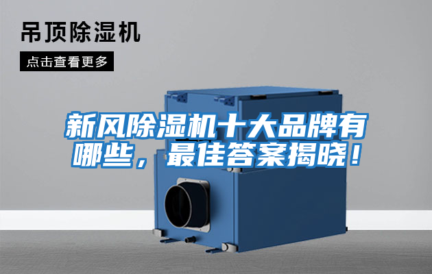 新風除濕機十大品牌有哪些，最佳答案揭曉！