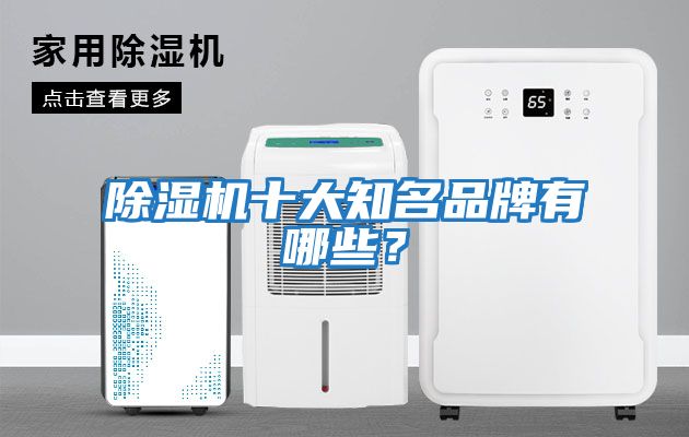 除濕機十大知名品牌有哪些？